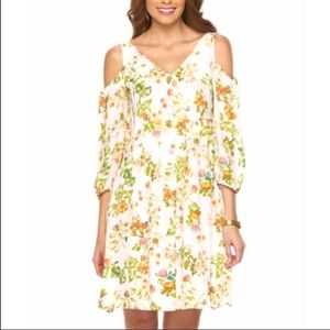 Disney “Alice” Spring floral Cold Shoulder Dress size Large by Colleen Atwood